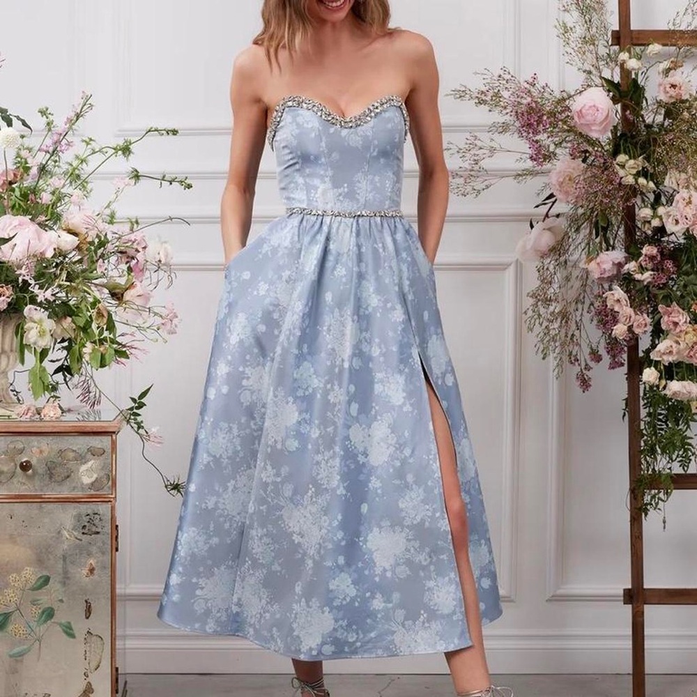 V. Chapman Lucia Dress in Denim Blue
